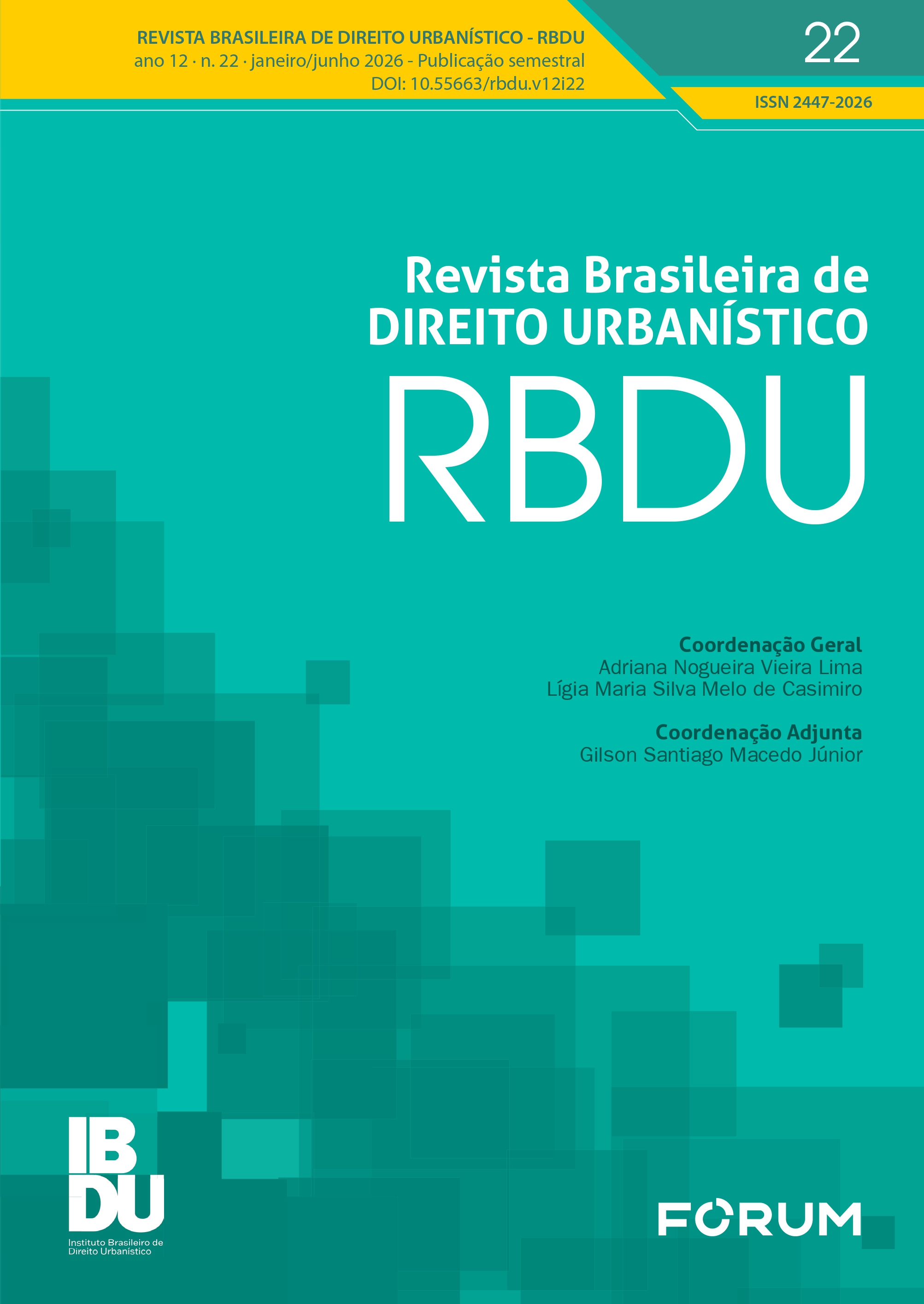 					Visualizar v. 12 n. 22 (12): RBDU 22 | jan./jun. 2026
				